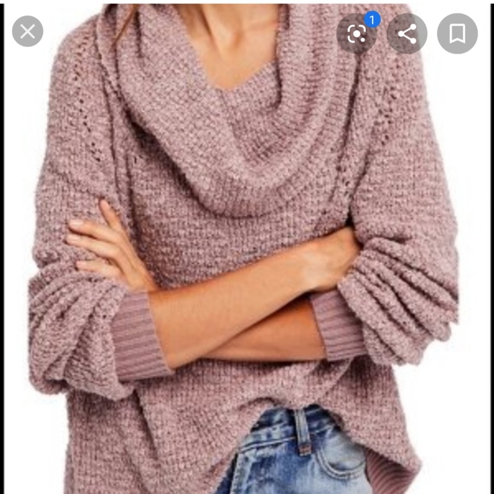 Free People slouchy cowl neck sweater